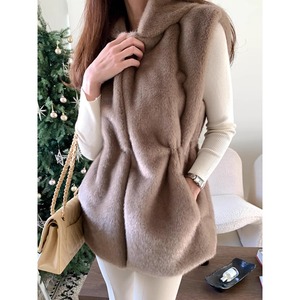 <span class=keywords><strong>Chaleco</strong></span> <span class=keywords><strong>Largo</strong></span> de <span class=keywords><strong>Pelo</strong></span> de Visón Retro para Mujer, Elegante y a la Moda, Nueva Colección Otoño 2026, Venta al Por Mayor - Product Image 1