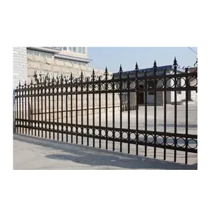 Vandalproof Metal Fence Black Courtyard Decorative Picket Front Yard Guard Aluminum Fence Manufacturers