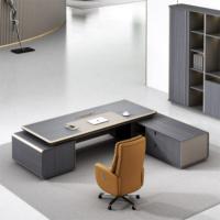 Meubles de bureau Design moderne Bureau de travail en bois italien pour PDG Bureau de direction
