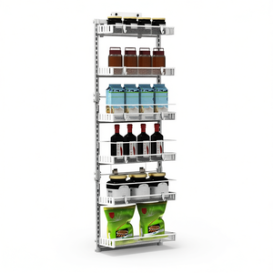 Organisateur de garde-manger à 6 niveaux, étagère métallique, capacité de 10 lb, installation facile, rangement de cuisine, design minimaliste autoportant - Product Image 1