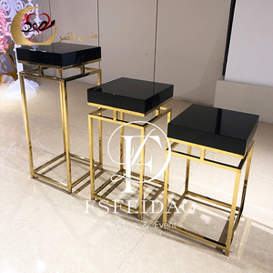 Pedestales Cilíndricos Decorativos Románticos y Elegantes para Bodas, Soportes de Acero Inoxidable, Juego de Exhibición - Product Image 6