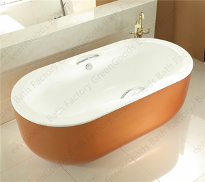 Bañera independiente de 2000mm de fibra de vidrio para habitación, bañera Extra grande blanca y dorada para <span class=keywords><strong>hotel</strong></span>, CE London - Product Image 5
