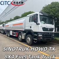 Camión Cisterna de Combustible SINOTRUK HOWO TX 8X4 Profesional para Suministro de Combustible en Obras de Construcción, Gran Capacidad de Carga, Deflector Antisurge en el Interior del Tanque