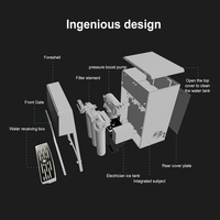 Purificateur d'eau à osmose inverse électrique de comptoir en gros, OEM, fonctions chaud/froid, filtration d'eau pour hôtel, usage domestique