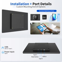 Tableta Android Comercial de 10.1 Pulgadas con Rockchip, Nueva Pantalla Táctil de Montaje en Pared con Batería, WiFi 6, Cámara y Micrófono