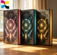 Livre relié personnalisé, collection fantasy avec bords pulvérisés, papier écologique recyclable, impression couleur avec dorure, série de livres cadeaux de luxe