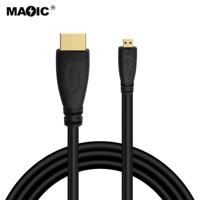 High Speed Gold Plated 1080P Micro HDMI to HDMI Cable for Camera Laptop and Video Capture Card