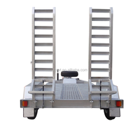 Remorque à 4 roues freinées 10x5 pour le transport de mini-excavatrices et de chargeurs Remorque pour excavatrice