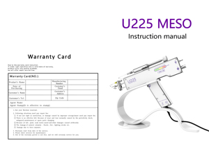 Inyector Intradérmico Profesional U225, 450 Disparos/Min, Alta Eficiencia para Tratamientos Estéticos en Salones y Clínicas - Product Image 6