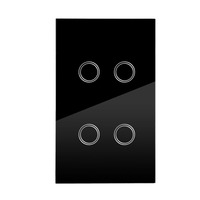 Interrupteur intelligent Wi-Fi tactile universel personnalisable à panneau en verre trempé, norme US/AU, à bouton unique, sans danger. Courant 10A 240V