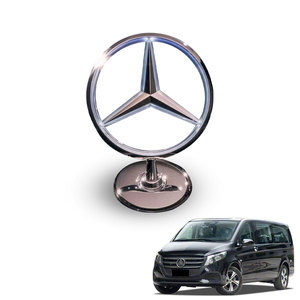 Emblème de capot LED pour <span class=keywords><strong>Mercedes</strong></span> Classe V, Vito, Classe E, Classe S, GLS, ornement étoile chromée lumineuse, 12V, remplace le badge d'origine - Product Image 1