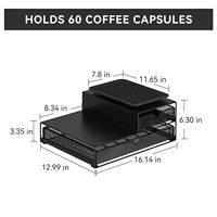 Accessoires pour bar à café, porte-capsules K-Cup, organisateur de station à café avec tiroir coulissant pour la cuisine