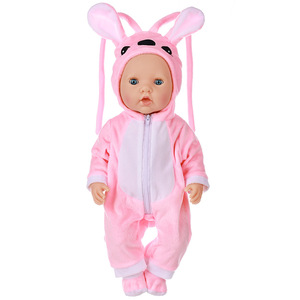 2025 Venta directa de fábrica de alta calidad Animal de dibujos animados de peluche de 18 pulgadas Baby Doll Bodysuit Doll Jumpsuit Accesorio - Product Image 1