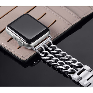 Bandas de repuesto de acero inoxidable para reloj, <span class=keywords><strong>pulsera</strong></span> de cadena vaquera de Metal para <span class=keywords><strong>Apple</strong></span> <span class=keywords><strong>Watch</strong></span> de 42mm y <span class=keywords><strong>38mm</strong></span> - Product Image 5