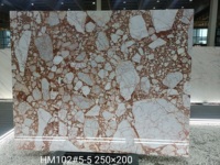Dalles de marbre rouge Bvlgari polies de 20 mm, pierre de luxe en gros pour murs décoratifs, projets de comptoirs et carrelages de sol