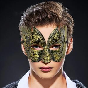 หน้ากากเวนิสแนววินเทจแบบคลาสสิกสำหรับเทศกาลฮาโลวีนเทศกาลครึ่งหน้าหน้ากากพลาสติกแบบขรุขระแนวย้อนยุคสำหรับผู้ชายเจ้าชาย - Product Image 4