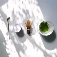 Ensemble cadeau de matcha japonais en céramique blanche, 5 pièces, accessoires de cérémonie traditionnelle du matcha, bol à matcha, fouet