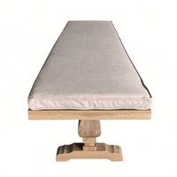 Chaise de salle à manger en bois massif de style antique français P236-B avec housse de coussin en lin amovible pour usage hôtelier