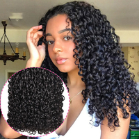 ISEE 12A Grade Double Drawn Funmi Pixie Curly Human Hair Bundles, Cheveux humains vierges bruts alignés sur la cuticule, trame de cheveux indiens pour femmes