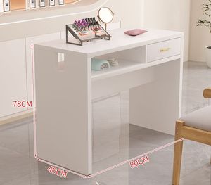 Qumeng Economical Japanese Style Single Double <b>Desk</b> Light Luxury Thickened Durable Modern Metal <b>Nail</b> <b>Desk</b> - Product Image 2