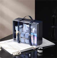 Petite boîte cadeau portable en acrylique recyclable pour bougies et autocollants artisanaux