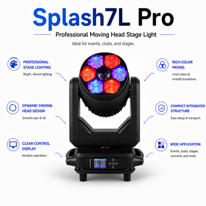 High Output 7x40W Bee Eyes <b>LED</b> Moving Head <b>Light</b> Splash7L Pro for Concerts and Shows - Product Image 2