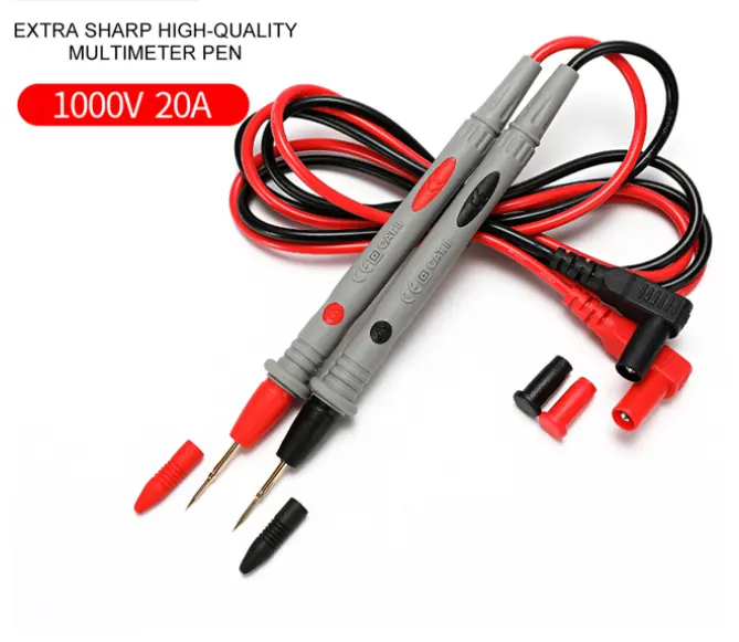 1Pair Universal Digital 1000V 10A 20A Thin Tip Needle Multimeter Multi Meter Test Lead Probe Wire Pen Cable Multimeter Tester