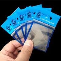 Sachet plastique OPP transparent auto-adhésif à chargement par le haut avec carte arrière en papier pour leurres de pêche, jigheads et hameçons