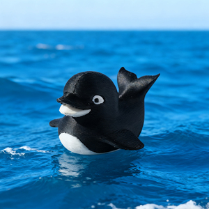 Pato Orca Impreso en 3D <span class=keywords><strong>de</strong></span> Vashine, Juguetes Creativos, Material PLA Ecológico, Pato Creativo Impreso en 3D <span class=keywords><strong>de</strong></span> Dibujos Animados para Niños - Product Image 1