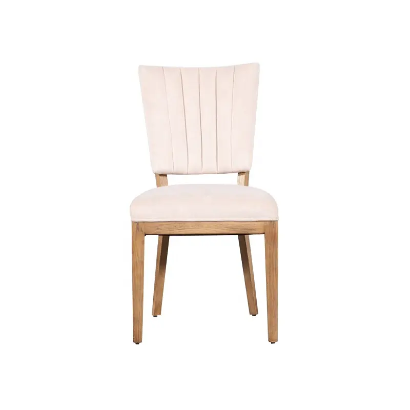 Diseño de lujo muebles de comedor de tapizado de comedor de madera sillas de lado