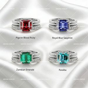 Bague de Fiançailles Femme en Argent 925 avec Moissanite Tournesol Double <span class=keywords><strong>Halo</strong></span> Personnalisée, Style Vintage Luxe Léger et Gemmes Colorées de Laboratoire - Product Image 2
