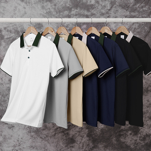 Polo personalizado con logotipo en blanco al por mayor, Polo liso uniforme de alta calidad, Polo de golf con tres botones en contraste de colores para hombre - Product Image 1