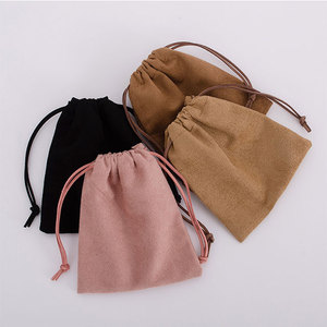 Sac de rangement pour bijoux en velours exquis, logo personnalisé, réutilisable, recyclable, petite pochette à cordon pour l'emballage de bijoux et de montres - Product Image 2