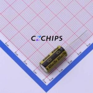 LKME2001E821MF Through-Hole <b>Aluminum</b> <b>Electrolytic</b> <b>Capacitor</b> Through hole Component (THT),D10xL20mm 820uF 20% 25V 5mm - Product Image 1