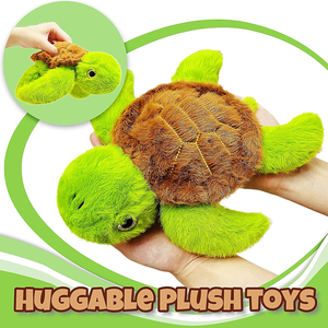 Imita felpa marrón patrón Real Shell suave tortuga marina verde decoración de fiesta favores caricias Animal tortuga peluche juguete de peluche - Product Image 4