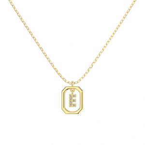 Dylam 5A Cubic Zirconia A-Z Alphabet Pendant <b>Necklaces</b> Charms Women <b>Initial</b> Letter Link Chain <b>Necklace</b> 2 Colors 45cm New Design - Product Image 6