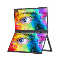 1080P IPS LCD Triple moniteur Portable USB-C ordinateurs portables empilés pliable double moniteur écran extenseur jeu infrarouge