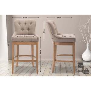 Modern CLP <b>Bar</b> Stool in Lakewood Fabric Antique Light for Kitchen <b>Home</b> <b>Bar</b> & Dining - Product Image 5