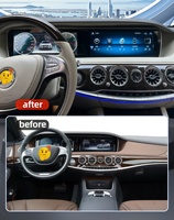 Estéreo para Auto Android con Pantalla Dual de 12.3 Pulgadas y Velocímetro Integrado, Panel de Control Actualizado para Benz Clase S W222 2014-2017
