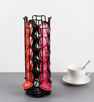 360 °   Support rotatif pour capsules de café, 24 emplacements, pour Dolce Gusto, en fil de fer, organisateur de rangement