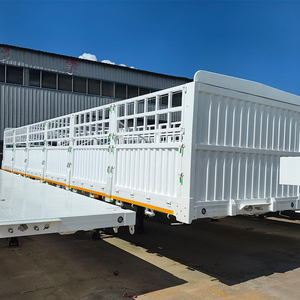 3 4 Axle 30 50ton Livestock Stake Heavy Duty Bulk Transport 12r22.5 Stainless Steel Shandong Semi Truck Fence Cargo <b>Trailer</b> - Product Image 6