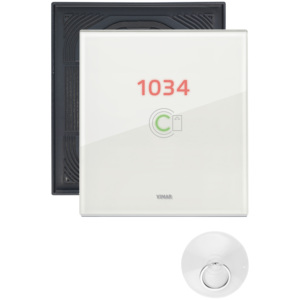 Sonnette Vimar 1034 avec panneau en verre blanc, écran et bouton - Product Image 1