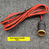 Prise allume-cigare pour voiture avec fil de cuivre épaissi 12V/24V, faisceau de câblage de modification automobile avec pince et fusible