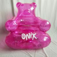 Canapé gonflable pour enfants en PVC personnalisé, design panda de dessin animé portable, hauteur réglable, sommeil sain pour le camping et l'utilisation en extérieur