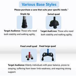 Bastones y Bastones de Apoyo, Bastón Transparente <span class=keywords><strong>para</strong></span> <span class=keywords><strong>Caminar</strong></span>, Bastón Ajustable y Plegable, Bastón de Aluminio Ajustable - Product Image 6
