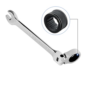18mm Flex-Head Industrial Grade Chrome Vanadium Steel Double-End Manual <strong>Ratcheting</strong> <strong>Wrench</strong> Stamping 72 Teeth 12 Point Metric OEM - Product Image 3