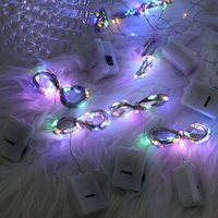 Guirlande lumineuse LED pliable de 1 m pour jardin, boîte cadeau, décoration de gâteau, bouquet, arrangement d'ambiance, bande lumineuse à trois niveaux de réglage