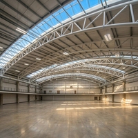 Edificio de Estadio Prefabricado Interior con Estructura de Acero Estándar ASTM para Centro de Fútbol/Fútbol Americano con Diseño de Estructura Espacial