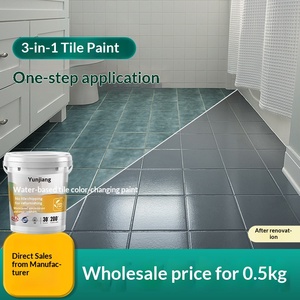 Vernice Epossidica Liquida per <span class=keywords><strong>Piastrelle</strong></span>, <span class=keywords><strong>Rivestimento</strong></span> per Pareti Interne ed Esterne, Pavimenti, Marmo, Cucina, Legno, Bagno, Rinnovamento e Cambio Colore - Product Image 1