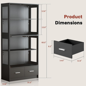 Cave <span class=keywords><strong>à</strong></span> <span class=keywords><strong>vin</strong></span> moderne en verre avec éclairage LED pour bar <span class=keywords><strong>à</strong></span> domicile et salon - Étanche, écologique, installation facile - Product Image 2